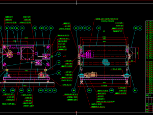 1600 Meltblown cloth production line set drawing CAD Model 3D