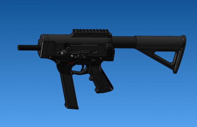 Fgc9 submachine shooting Modelo 3D .c4d .max .obj .3ds .fbx .stl .blend 