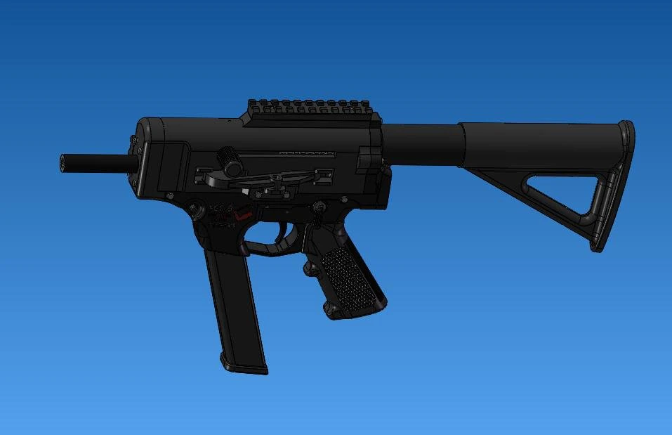 Fgc9 submachine shooting 3D Model .c4d .max .obj .3ds .fbx .stl .blend