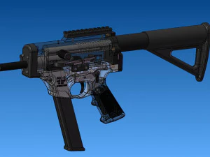 Fgc9 submachine shooting 3D Model