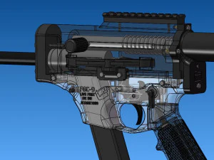 Fgc9 submachine shooting 3D Model