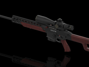 WZ2022 308 a3 sniper hunter bez lunety luneta 2xa Modèle 3D
