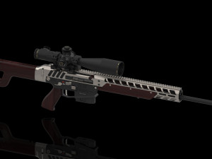 WZ2022 308 a3 sniper hunter bez lunety luneta 2xa Modèle 3D