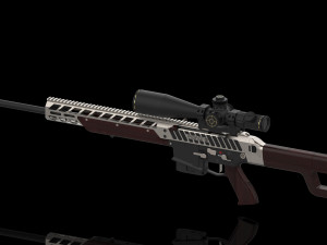 WZ2022 308 a3 sniper hunter bez lunety luneta 2xa Modèle 3D