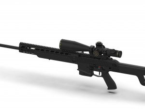 WZ2022 308 a3 sniper hunter bez lunety luneta 2xa Modèle 3D