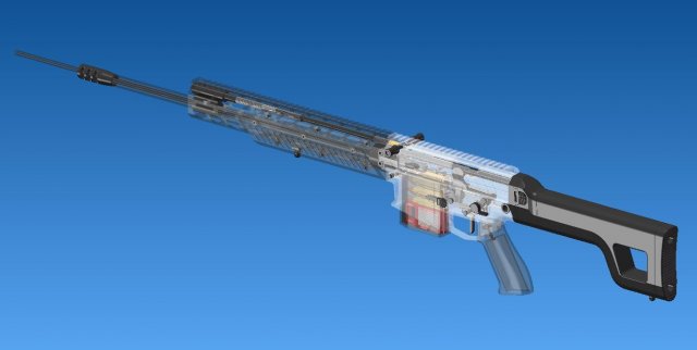 WZ2022 308 a3 sniper hunter bez lunety luneta 2xa Modèle 3D .c4d .max .obj .3ds .fbx .stl .blend 