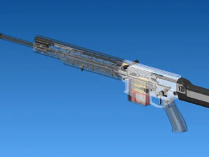 WZ2022 308 a3 sniper Hunter bez lunety luneta 2xa Model 3D