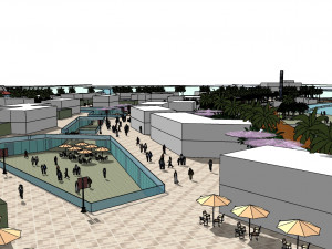 Conceptual Design of Hainan Commercial Street low density 3D Модель