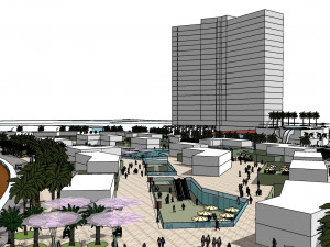 Conceptual Design of Hainan Commercial Street low density 3D Модель