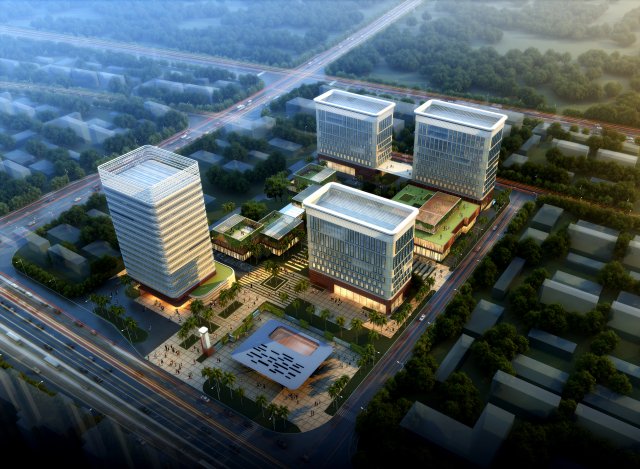 Design SU Model of Enterprise R D Service Center Park 3D मॉडल .c4d .max .obj .3ds .fbx .stl .blend 
