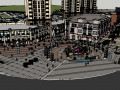 Fine SU Model of European Commercial Street Modelo 3D