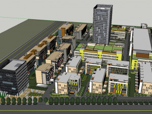 Fine SU Model of Modern Science and Technology Entrepreneurship Park 3Dモデル