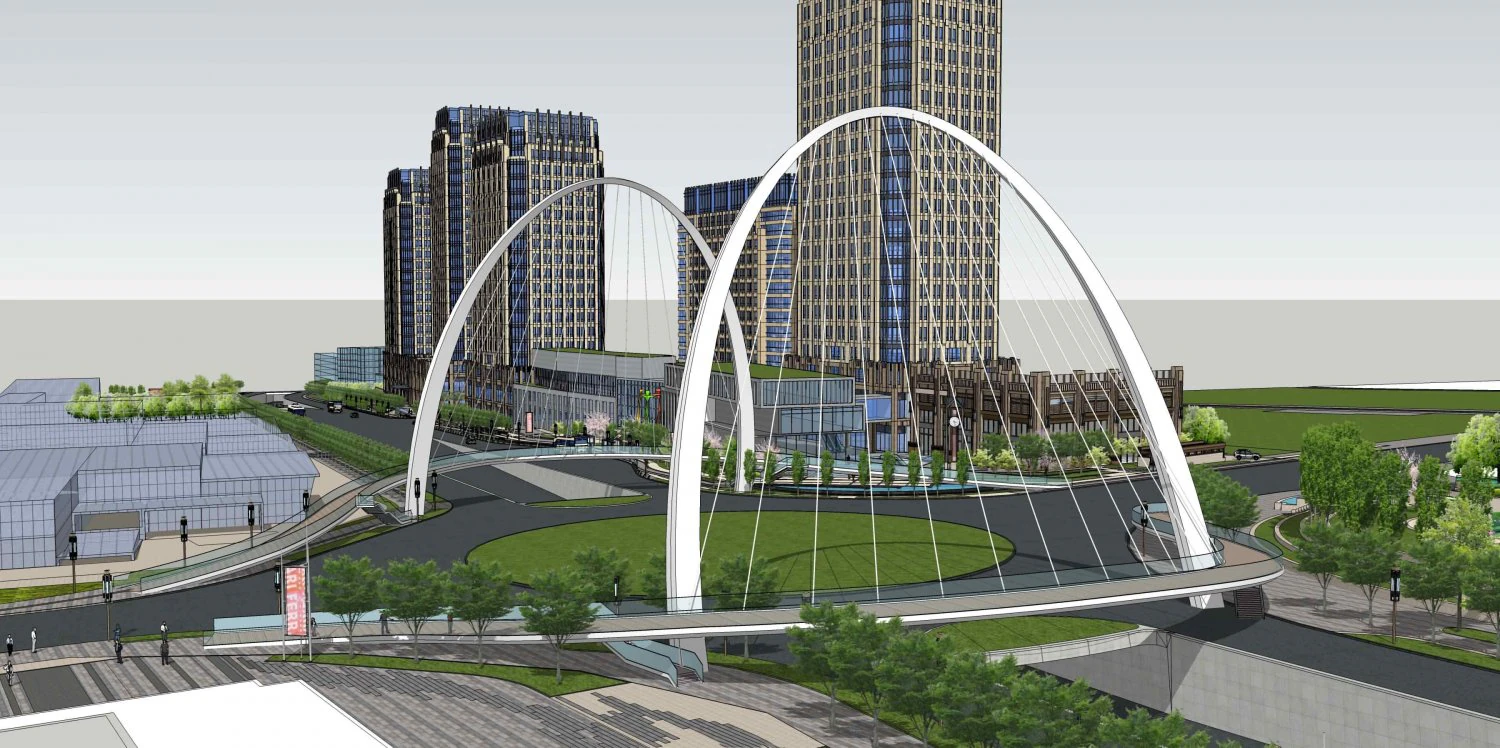 Innovate the landscape of enterprise office park 3D Model .c4d .max .obj .3ds .fbx .stl .blend
