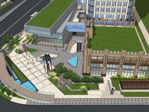 Innovate the landscape of enterprise office park 3D Model