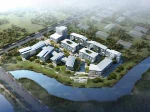 Planning and Design of Modern Childrens clothing Industrial Park 3D Model