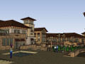 SU Model Design of European Commercial Street Modelo 3D