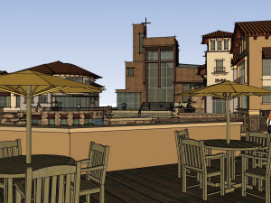 SU Model Design of European Commercial Street 3D 모델