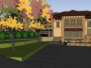 SU Model Design of European Commercial Street 3D 모델