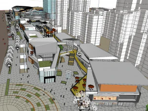 SU Model for Planning and Design of Modern Commercial Street 3D Model