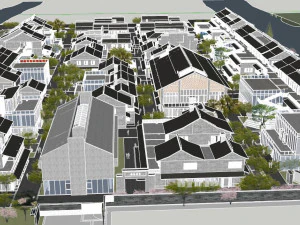 SU Model for the Design of Modern Chinese Culture and Travel Leisure Commercial Street 3D Model