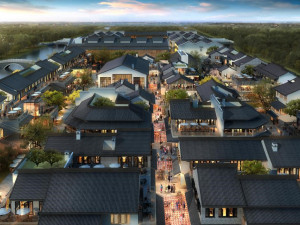SU Model for the Design of Modern Chinese Culture and Travel Leisure Commercial Street Model 3D