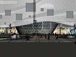 SU Model of Commercial Plaza Design 3D Model
