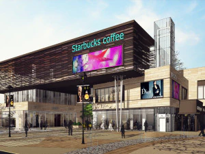 The commercial street scheme of a project 3D Model