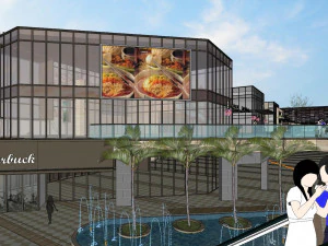 The commercial street scheme of a project 3D Model