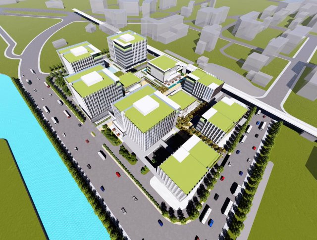 Building SU Model of Investment Promotion Industrial Park 3D Model .c4d .max .obj .3ds .fbx .stl .blend 