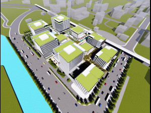 Building SU Model of Investment Promotion Industrial Park 3D Model