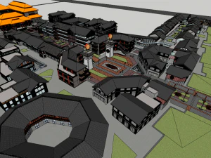 Oude stadshandel 3D Model