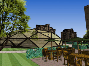 Landscape SU Model of Amber Commercial Street 3D 模型