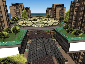 Landscape SU Model of Amber Commercial Street 3D Model