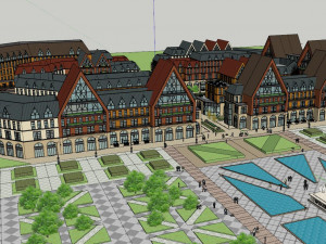 SU Model for the Design of Nordic style Industrial Park Modelo 3D