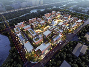 SU-model van architectonisch ontwerp op het hoofdkantoor van Enterprise, Industrial Park 3D Model