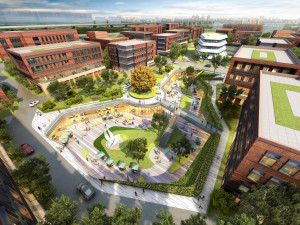 SU Model of Architectural Design in Enterprise headquarters Industrial Park 3D Model