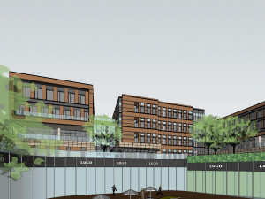 SU Model of Architectural Design in Enterprise headquarters Industrial Park 3D Model