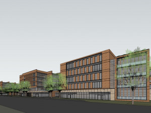 SU Model of Architectural Design in Enterprise headquarters Industrial Park 3D Model