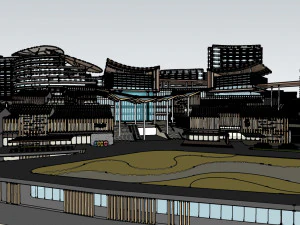 कमर्शियल प्रोजेक्ट वॉटरफ्रंट हुंडई का एसयू मॉडल 3D मॉडल