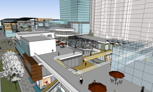 SU Model of Commercial Street Planning SU8 Modelo 3D .c4d .max .obj .3ds .fbx .stl .blend 