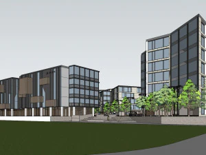 SU Ofis-Yaratıcı Park Blok Modeli 3D Model