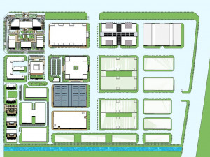SU Model of Science and Technology Industrial Park Modèle 3D