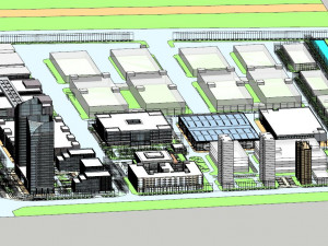 SU Model of Science and Technology Industrial Park Modèle 3D