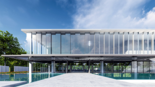 Fashion light luxury demonstration area landscape SU model Jiangnan International City 3D Модель .c4d .max .obj .3ds .fbx .stl .blend