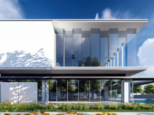 Fashion light luxury demonstration area landscape SU model Jiangnan International City 3D Модель
