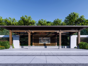 Design model of modern Chinese community demonstration area 3D Model