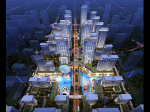 Modern style high-rise commercial demonstration area SU model 3D Модель