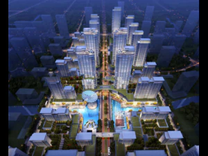 Modèle SU de zone de démonstration commerciale de grande hauteur de style moderne Modèle 3D