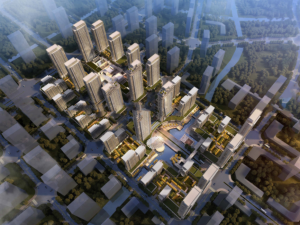 Modern style high-rise commercial demonstration area SU model 3D 모델