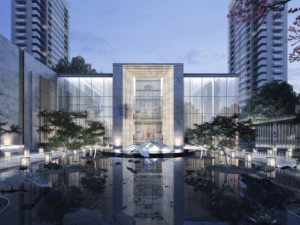 Modern style high-rise commercial demonstration area SU model 3D Model